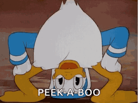 Donald Duck Peek A Boo GIF