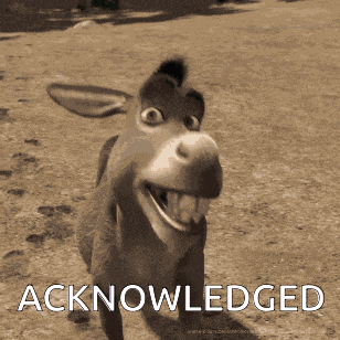 Donkey Acknowledged GIF