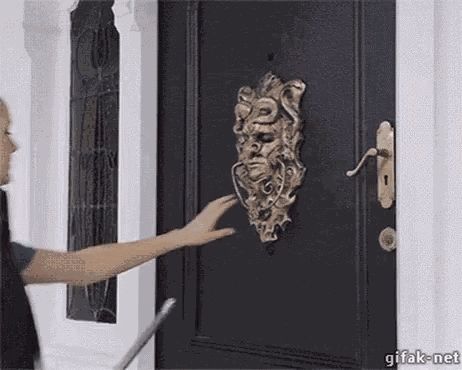 Door Knocker Prank GIF