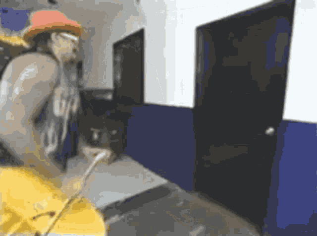 Door Wrestling GIF