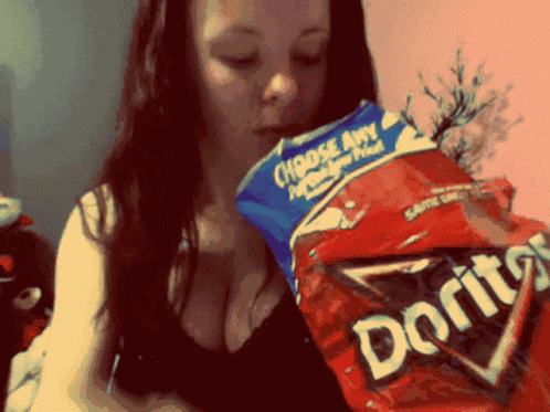 Doritos Girl Eating Doritos GIF