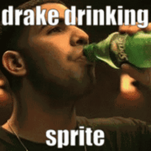 Drake Drinking Sprite GIF