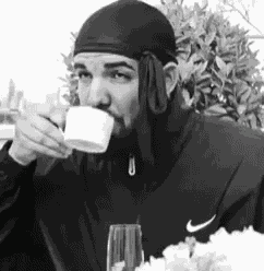Drake Sips Tea GIF