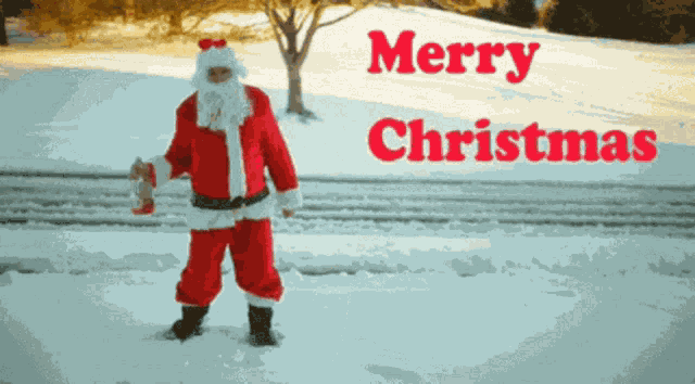 Drunk Santa GIF
