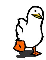 Duck Waddling Sticker