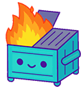 Dumpster Fire Sticker