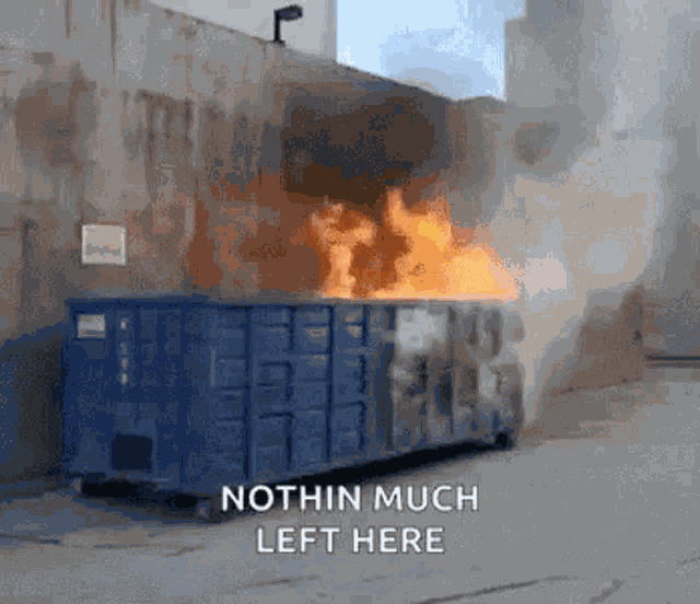 Dumpster Fire Nothing Much Left Here GIF