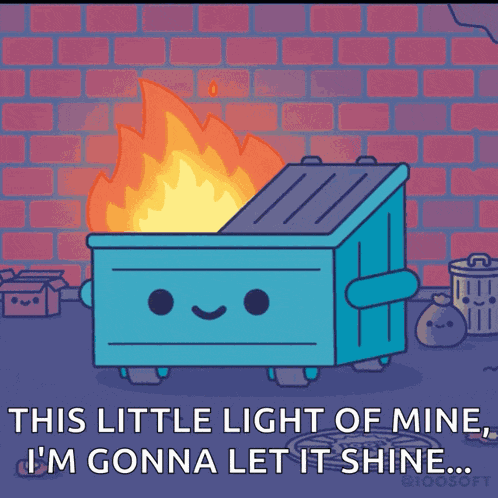 Dumpster Fire This Is Fine GIF