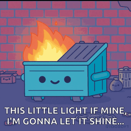 Dumpster Fire This Is Fine GIF