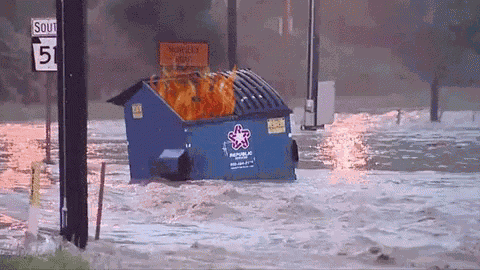 Dumpsterfire Flooding GIF