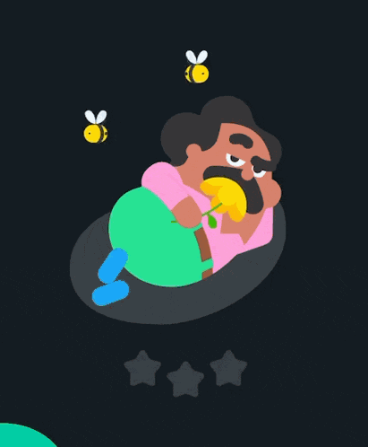 Duolingo Guy Smells Flowers GIF