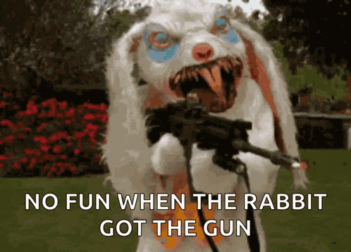 Easter Bunny Gun GIF