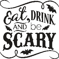 Eat Drink And Be Scary Halloween Party Sticker