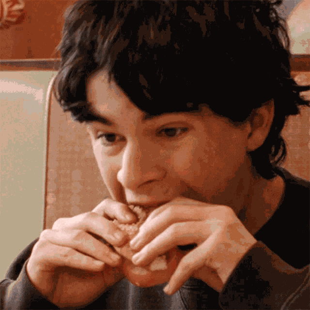 Eating A Burger Robert GIF