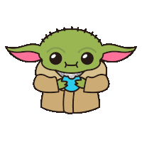 Eating A Macaron Grogu Sticker