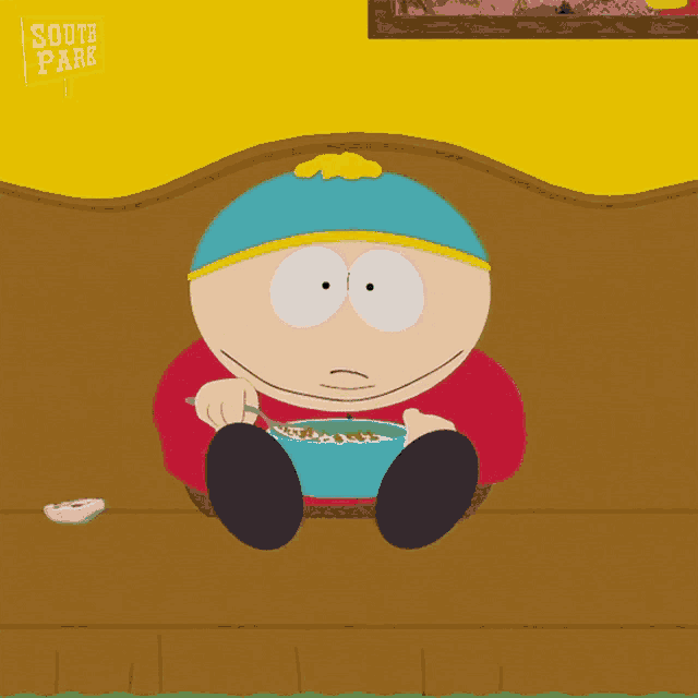 Eating Cereals Eric Cartman GIF