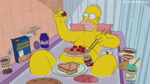 Eating Homer Simpsons GIF