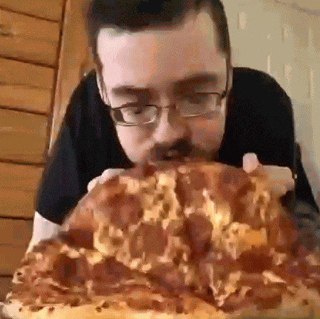 Eating Pizza Ricky Berwick GIF