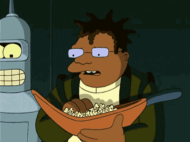 Eating Popcorn Watching GIF