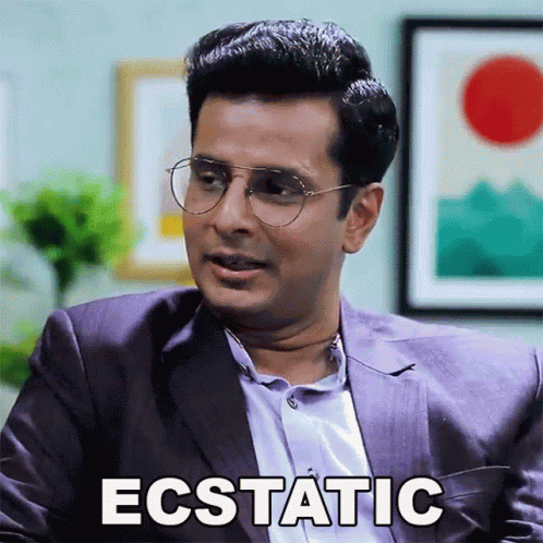 Ecstatic Ojas Rawal GIF