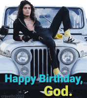 Eddie Van Halen Happy Birthday God Sticker