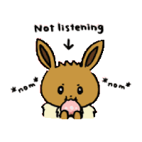 Eevee Not Listening Sticker