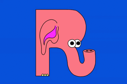 Elephant Letter R GIF