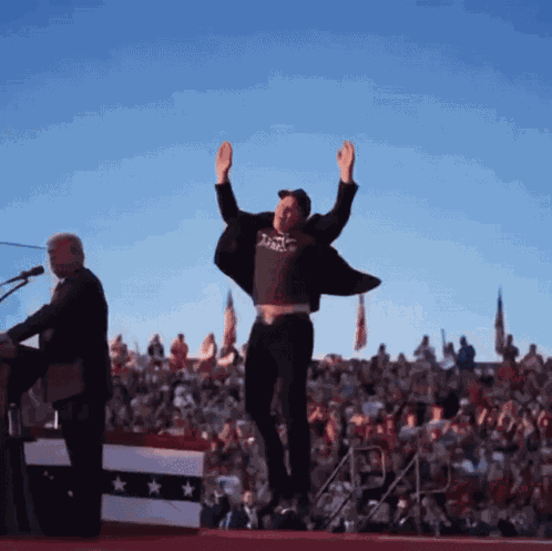 Elon Musk Jumping GIF