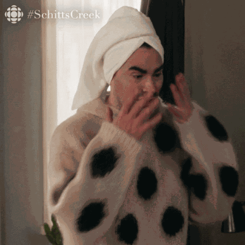 Embarrassed Dan Levy GIF