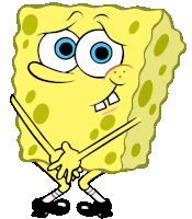 Embarrassed Spongebob Sticker GIF