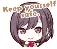 Ena Shinonome Ena Keep Yourself Safe Sticker