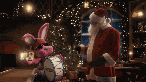 Energizer Bunny Santa GIF