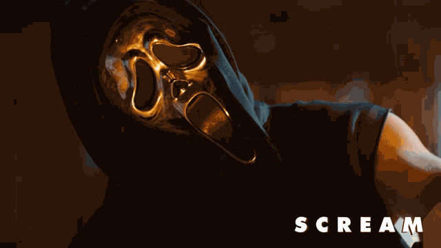 Entertained Ghostface GIF