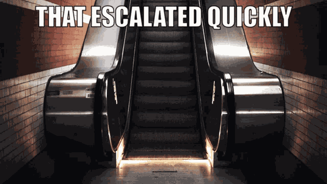Escalator That Escalated Quickly GIF
