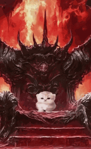 Evil Kitty Throne Meme