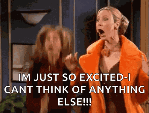 Excited Rachel Green GIF