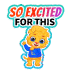 Excited So Excited Sticker