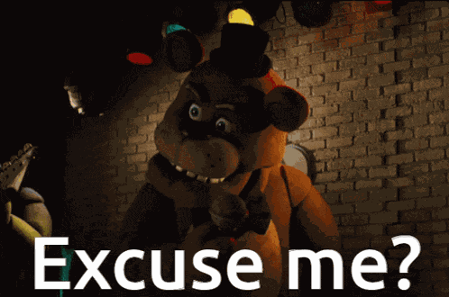Excuse Me Fnaf Movie GIF