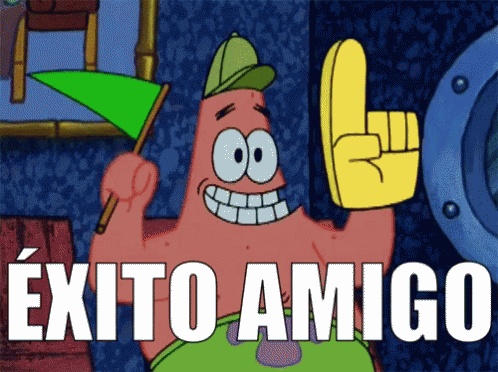 Exito Amigo Patricio Animos Celebración GIF
