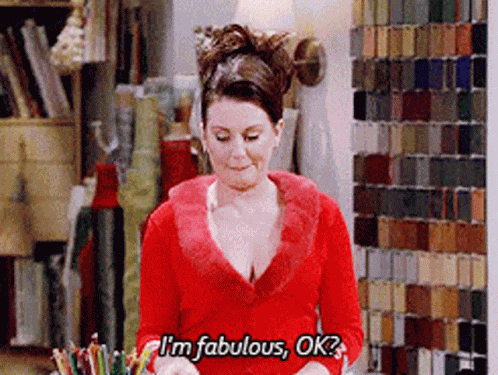 Fabulous Karen Walker GIF
