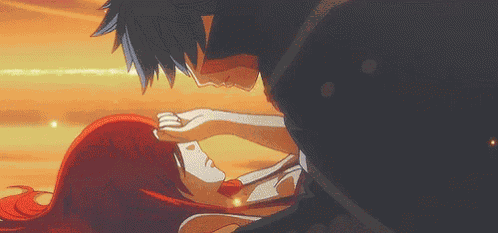 Fairy Tail Erza Jellal Kiss GIF