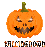 Falling Down Jack O Lantern Sticker