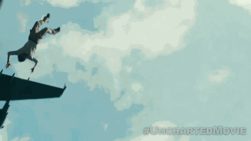 Falling Nathan Drake GIF
