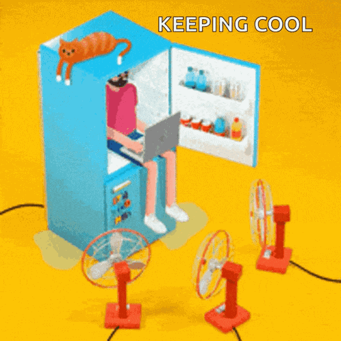 Fan Refrigerator GIF