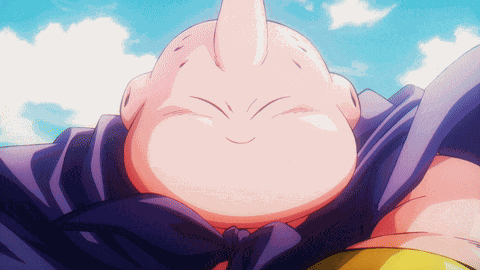Fat Buu Smile GIF