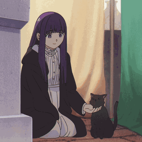 Fern Cat Frieren Cat GIF