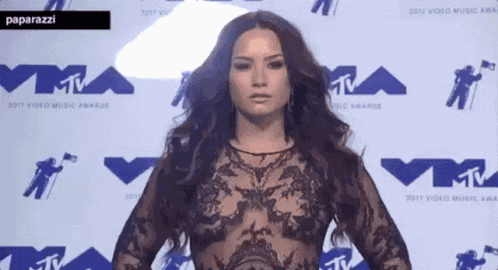 Fierce Stare Demi Lovato GIF