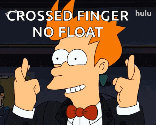 Fingers Crossed Fry GIF