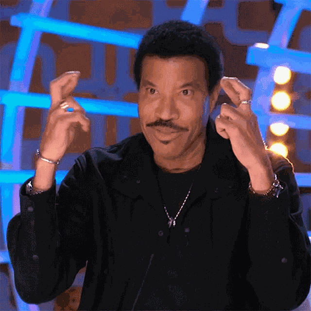 Fingers Crossed Lionel Richie GIF