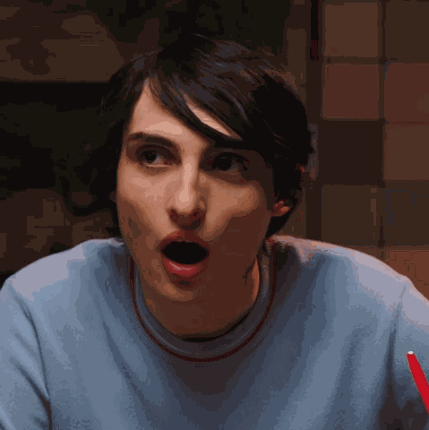 Finn Wolfhard Surprised Face GIF